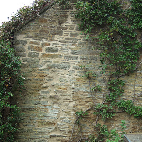 Wall after repointing